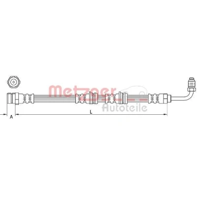 Billede af METZGER 4111087 Bremseslange 602 AUDI: A3 Sportback, TT Coupe