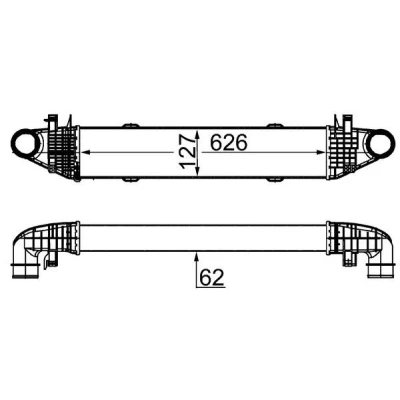 Billede af MAHLE ORIGINAL CI 359 000S Intercooler MERCEDES BENZ: C klasse T modell, E Sedan, Sedan