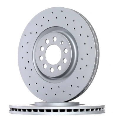 Billede af ZIMMERMANN SPORT COAT Z 100.1240.52 Bremseskiver 312 25 10/5 5 100 indvendigt ventileret, hullet coatet højkarboniseret VOLKSWAGEN: Golf 4, Bora Sedan