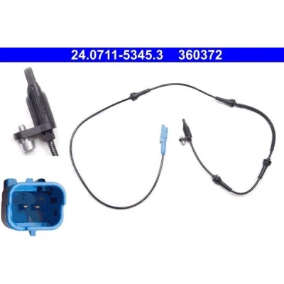Billede af ATE 24.0711 5345.3 ABS Sensor 1259 PEUGEOT: 407 Sedan, SW, Coupe, CITROËN: C5 III Stationcar, C6 3