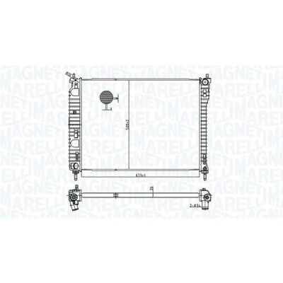 Billede af MAGNETI MARELLI 350213179800 Radiator 670 508 26 Loddet køleripper CHEVROLET: Captiva
