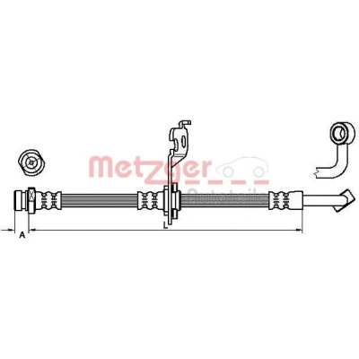 Billede af METZGER 4110453 Bremseslange 428 KIA: Picanto I