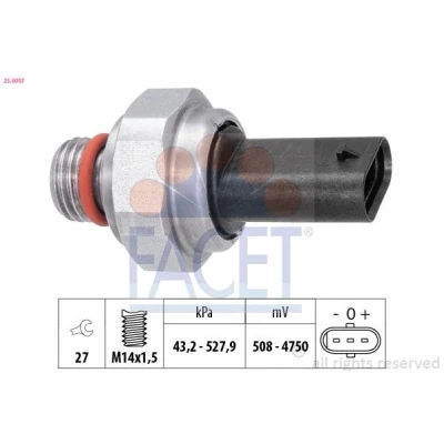 Billede af FACET 25.0007 Sensoren VOLVO: V70 3, V60 I, V40 Hatchback, BMW: 5 Touring, X3, Sedan, TOYOTA: Auris Stationcar, Avensis III Sedan