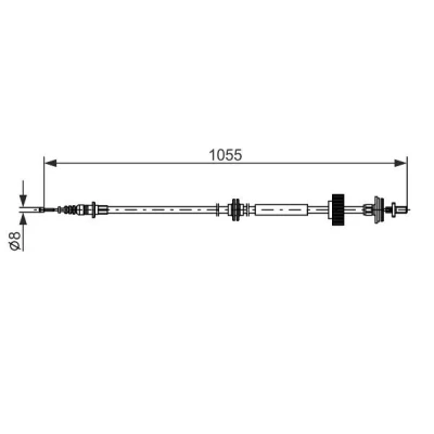 Billede af BOSCH 1 987 482 791 Håndbremsekabel 1055