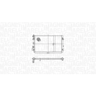 Billede af MAGNETI MARELLI 350213167900 Radiator 655 388 23 Mekanisk fuget køleripper VOLKSWAGEN: Polo V Hatchback, SKODA: Fabia 2, SEAT: Ibiza 4