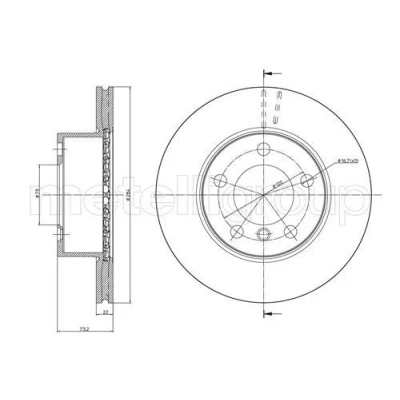 Billede af Bremseskive METELLI 23 0810C