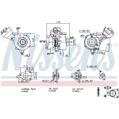 Billede af NISSENS 93482 Turbolader pneumatisk uden udstødningsmanifold CITROËN: Jumpy II MPV