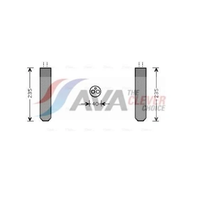 Billede af PRASCO TOD017 Tørrer Aluminium MAZDA: 2 Hatchback, 3 5