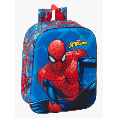 Billede af Spider Man Skoletaske Rød Marineblå 22 x 27 10 cm