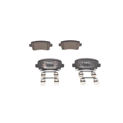 Billede af BOSCH 0 986 494 586 Bremseklodser Low Metallic med akustisk advarsel for slid anti knirke plade, monteringsvejledning