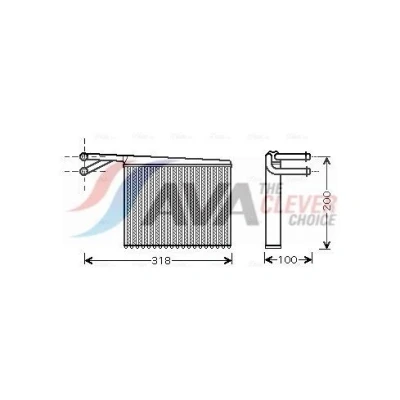 Billede af AVA COOLING SYSTEMS MSA6372 Varmeveksler med rør MERCEDES BENZ: Sprinter 2 T Bus