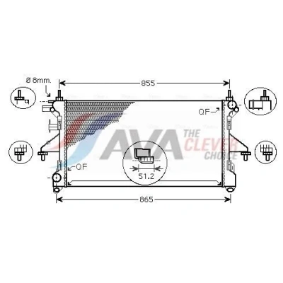 Billede af PRASCO PEA2309 Radiator Aluminium 780 377 34 med lynkobling Mekanisk fuget køleripper FIAT: Ducato III Ladvogn / Chassis, PEUGEOT: Boxer Bus