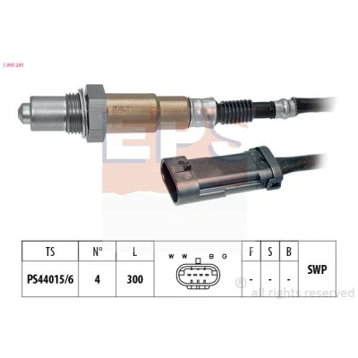 Billede af EPS 1.997.281 Lambdasonde Made in Italy OE Equivalent opvarmet, pladesonde, Gevind, forsmurt DACIA: Duster SUV, RENAULT: Megane I Grandtour