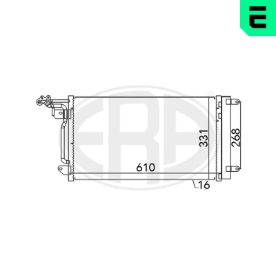 Billede af ERA 667026 Kondensator med tørrer VOLKSWAGEN: Polo V Hatchback, SKODA: Fabia 2, III Stationcar, SEAT: Ibiza 4, 4 ST