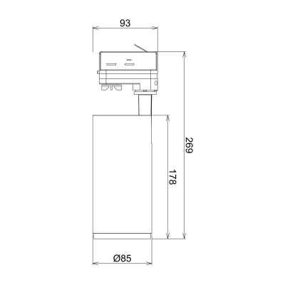 Billede af LED skinnespot Lucea 3 kreds 15W sort