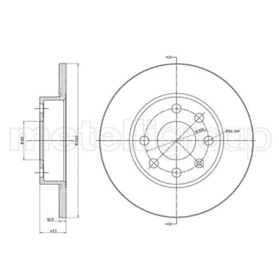 Billede af Bremseskive METELLI 23 0568C