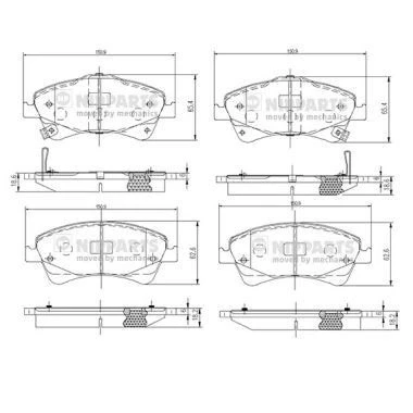 Billede af Bremseklodser NIPPARTS N3602133