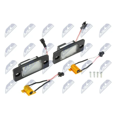 Billede af NTY ELP VW 004 Nummerpladelys på begge sider med LED, pærer VOLKSWAGEN: Touareg I, Golf 5, Passat B5 GP Variant