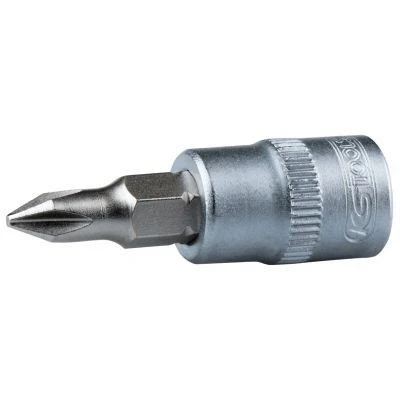 Billede af KS TOOLS 911.1482 Skraldenøgleindsats (Hexagon) DIN3120, ISO1174 PH0 Krom vanadium stål Krydsslids (PH) riflet