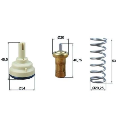 Billede af BEHR THERMOT TRONIK TX 209 80D Termostat 80 med pakning VOLKSWAGEN: Passat B7 Variant, Touran I, Sedan