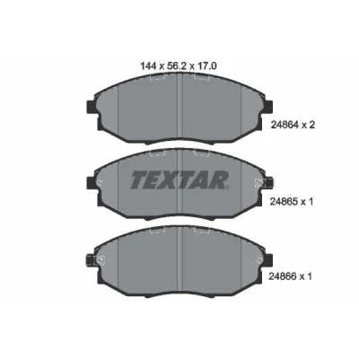 Billede af TEXTAR 2486401 Bremseklodser med akustisk advarsel for slid CHEVROLET: Epica Sedan