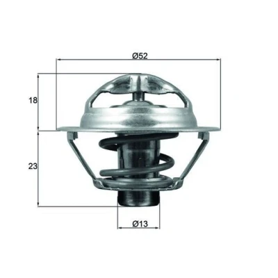 Billede af MAHLE ORIGINAL TX 175 95D Termostat 95 52 med pakning RENAULT: MEGANE 3 Grandtour, CLIO 3, LAGUNA NISSAN: Qashqai / Qashqai+2 I