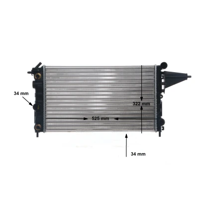 Billede af MAHLE ORIGINAL CR 432 000S Radiator til køretøjer med/uden klimaanlæg 530 286 38 Mekanisk fuget køleripper OPEL: Vectra A CC, Sedan