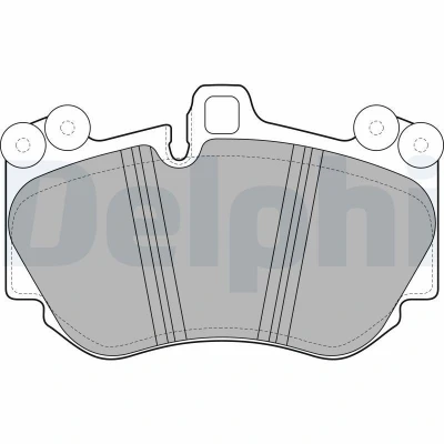 Billede af DELPHI LP2116 Bremseklodser Forberedt til slidindikator med anti knirke plade uden tilbehør AUDI: A4 B8 Avant, R8 Spyder, A5 Coupe