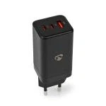 Billede af Vægoplader Hurtigopladningsfunktion PD3.0 18W / 20W 27W 36W 45W 60W QC3.0 3.0 3.25 A Antal output: 3 USB 2x C 65 W Automatisk Valgt Spænding