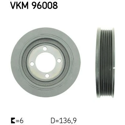 Billede af SKF VKM 96008 Remskive Krumtapaksel 136,9 6