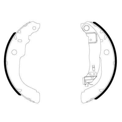 Billede af TEXTAR 91084300 Bremsebakker 228,4 42 med håndbremsegreb uden tilbehør CITROËN: C3 II, C4 II Cactus, III, PEUGEOT: 208 I Hatchback