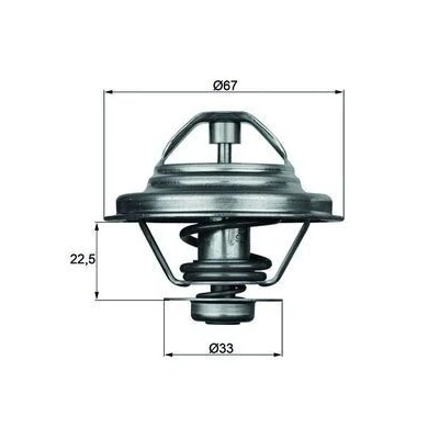 Billede af MAHLE ORIGINAL TX 24 87D Termostat 87 67 med pakning VOLKSWAGEN: TRANSPORTER 3 Bus, Kasten, 3, VOLVO: 940 II Stationcar