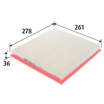 Billede af VALEO 585489 Luftfilter 36 261 278 Filterindsats BMW: 5 Touring, Sedan, X3