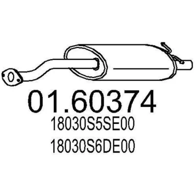 Billede af MTS 01.60374 Lydpotte 850 HONDA: CIVIC 7 Hatchback