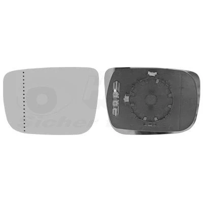 Billede af VAN WEZEL 5923837 Spejlglas venstre VOLKSWAGEN: CADDY 4 Kasten