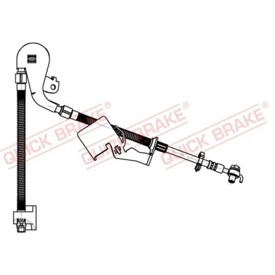 Billede af QUICK BRAKE 50.704X Bremseslange 640 M10x1 PEUGEOT: 407 SW, Sedan