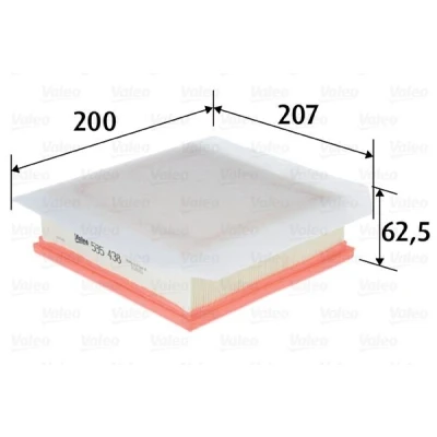 Billede af VALEO 585438 Luftfilter 63 207 200 Filterindsats OPEL: Meriva B