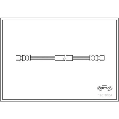Billede af CORTECO 19018651 Bremseslange foraksel 381 VOLKSWAGEN: TRANSPORTER 3, 3 Bus, LT 28 35 I Bus