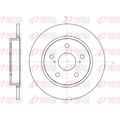 Billede af REMSA 61044.00 Bremseskiver bagaksel 270, 270 10 5 fuldstændigt TOYOTA: Auris Hatchback, Stationcar, Corolla X Sedan