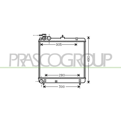Billede af PRASCO HN324R001 Radiator Aluminium 413mm 398mm 18mm Loddet køleripper