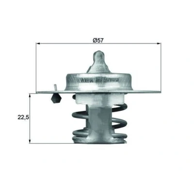 Billede af MAHLE ORIGINAL TX 60 83D Termostat 83 57 med pakning PEUGEOT: 505 Sedan, J5 Ladvogn/Chassis, Bus, FIAT: Ducato I Ladvogn/Chassis