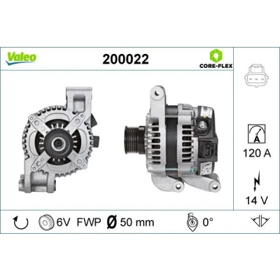 Billede af VALEO 200022 Generator 14V 120A FORD: Focus 2 Kombi, C Max, VOLVO: V50