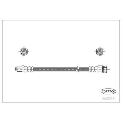 Billede af CORTECO 19032181 Bremseslange foraksel 337