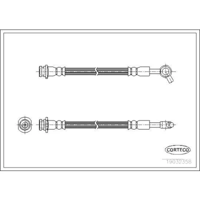 Billede af CORTECO 19032358 Bremseslange venstre foraksel 270 NISSAN: Patrol Hardtop, GR 4 SUV, 3/1 SUV