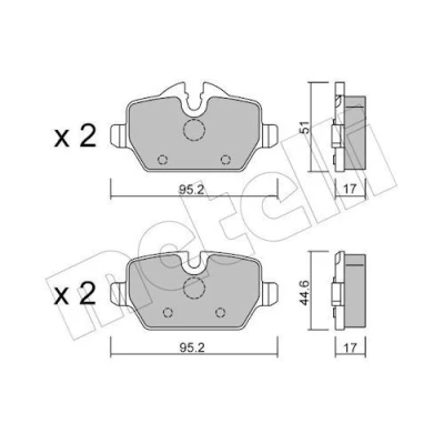 Billede af Bremseklodser METELLI 22 0641 0