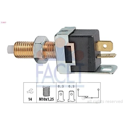 Billede af FACET 7.1017 Bremselyskontakt mekanisk M10x1,25 Made in Italy OE Equivalent MITSUBISHI: Pajero Sport 1 SUV