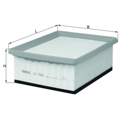 Billede af MAHLE ORIGINAL LX 1568 Luftfilter 79,5 169, 171,0 207,0 Filterindsats CITROËN: Berlingo / First I, I Van