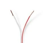 Billede af Højtaler Kabel 2x 1.50 mm² CCA 100.0 m Runde PVC Hvid Folie