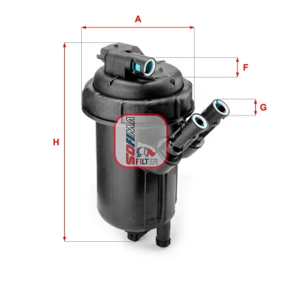 Billede af SOFIMA S 5114 GC Brændstoffilter Filterindsats 10mm