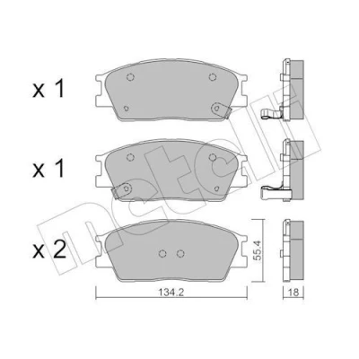 Billede af METELLI 22 1374 0 Bremseklodser med akustisk advarsel for slid